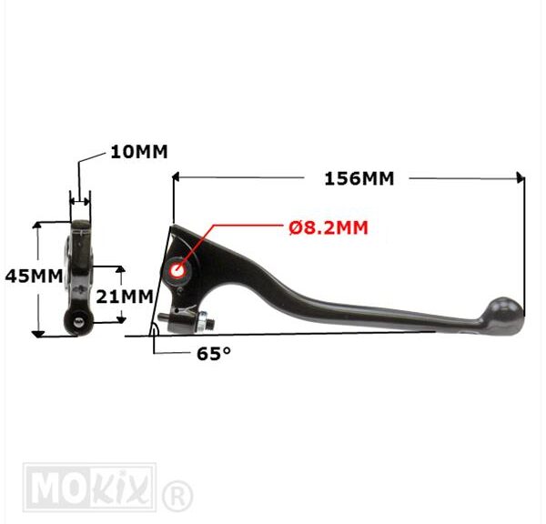 Hevel L/R Derbi AJP M6 Zwart - MKX