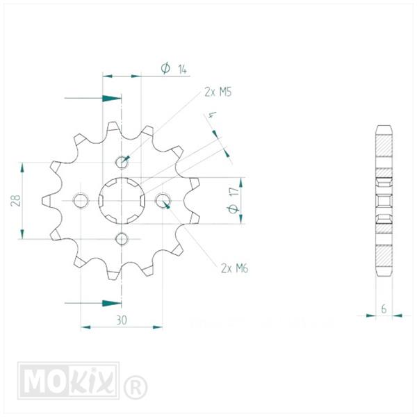 Kettingkit Derbi Senda-R 00-02 13t/53t 134L Esjot - Afbeelding 2