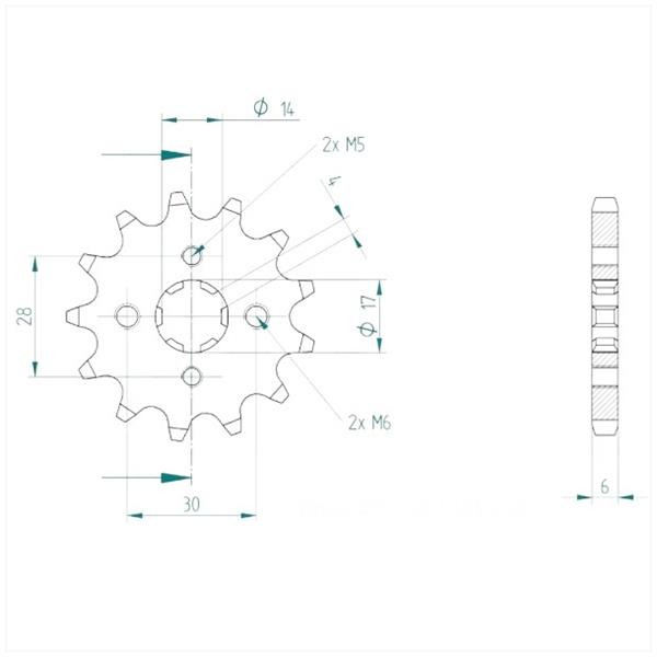 Kettingkit Derbi Senda-R DRD 02-05 13t/53t 140L - Afbeelding 2