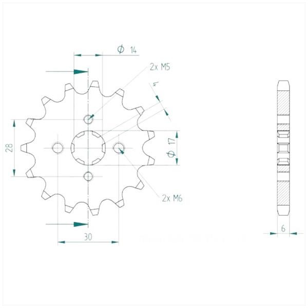 Kettingkit Derbi Senda-R DRD 02-05 15t/53t 140L - Afbeelding 2