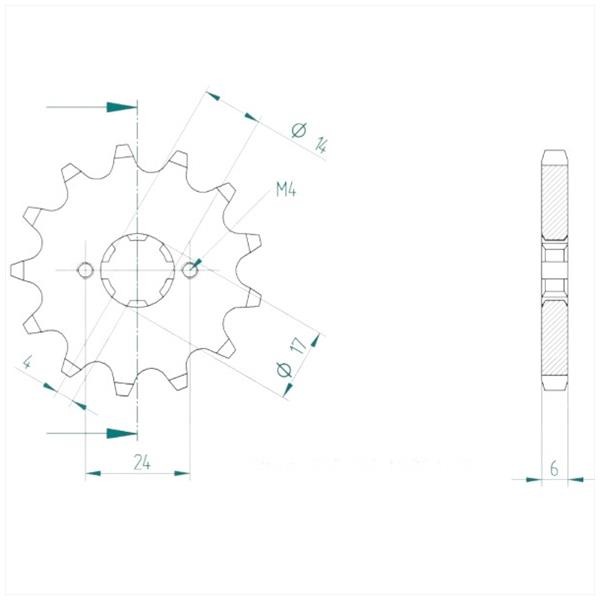 Kettingkit Derbi Senda-R DRD 06-11 13t/53t 130L - Afbeelding 2