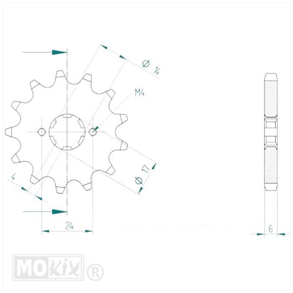 Kettingkit Derbi Senda X-Race 06-08 13t/53t 130L - Afbeelding 2