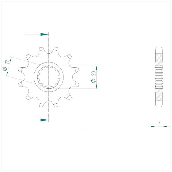 Kettingkit Fantic XM 50 Perf 21-26 12t/60t 136L - Afbeelding 2