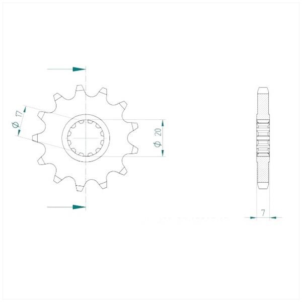 Kettingkit Fantic XM 50 Perf 21-26 13t/60t 136L - Afbeelding 2
