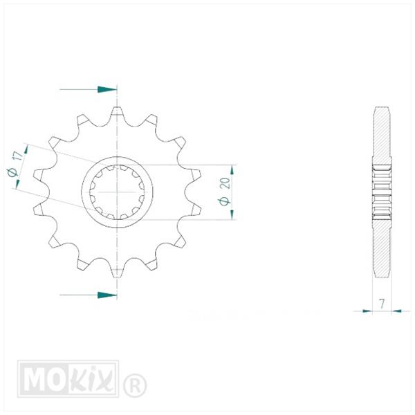 Kettingkit Rieju Spike X 06-22 13t/52t 126L Esjot - Afbeelding 2