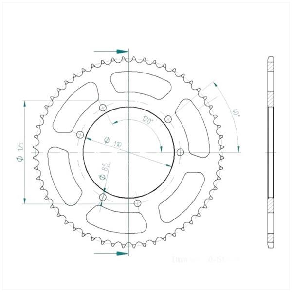 Kettingkit Sherco SE Enduro 11-19 13t/56t 134L - Afbeelding 3