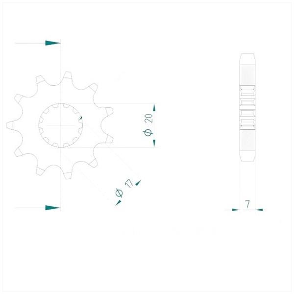 Kettingkit Sherco SM R/RS 21-23 12t/60t 134L - Afbeelding 2
