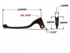 Hevel Links Rieju RST/Generic Trigger Zwart - MKX