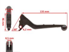 Levier gauche/droite Peugeot 103 MVT/ST/Voge 103 Noir - MKX
