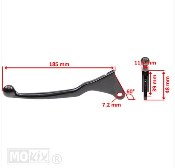 Hevel Links Honda NSR MB50 Zwart - MKX