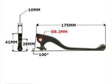 Hevel Rechts Aprilia/Gilera/Generic Trigger Zwart - MKX