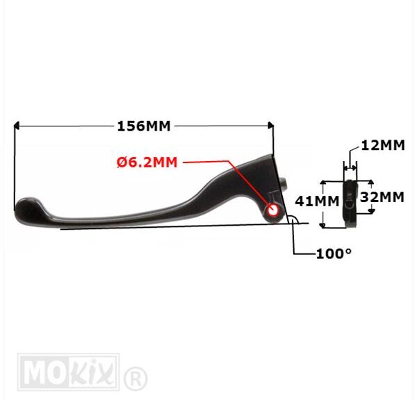 Hevel Links Aprilia / Peugeot / Yamaha Zwart - MKX