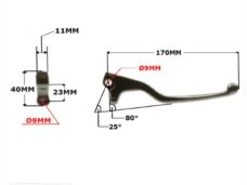 Hevel Rechts Peugeot Brembo   Zwart - MKX