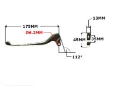 Hevel Links Piaggio ZIP/FLY/LX/LXV 4T Aluminium - MKX