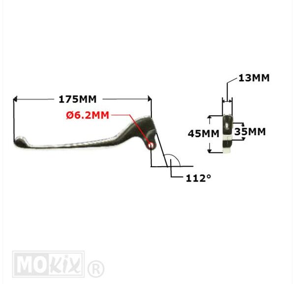 Hevel Links Piaggio ZIP/FLY/LX/LXV 4T Aluminium - MKX