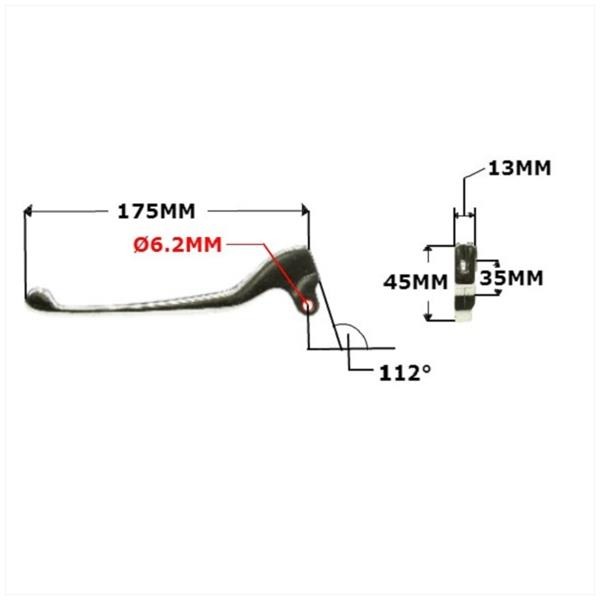Hevel Links Piaggio Scooter NT LX/LXV 4T Zwart - Afbeelding 3