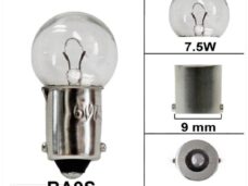 Lamp BA9S  6V   7.5W (1) - Bosma