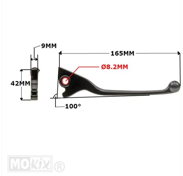 Hevel L/R Piaggio ZIP/NRG-RST/Extr/Stalker Zwart - MKX