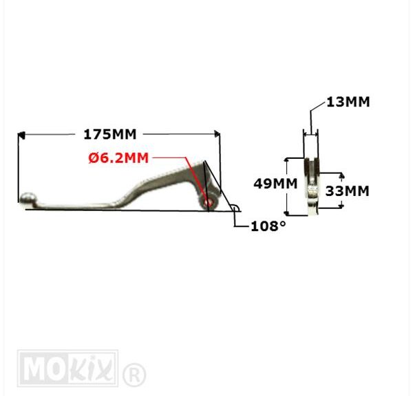 Hevel Links Rieju MRT / Derbi Senda-R 04 ALU - MKX
