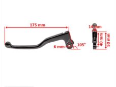 Hevel Links Yamaha / Rieju / Derbi Zwart - MKX