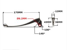 Hevel Links Yamaha FS1-DX/RD50M Aluminium - MKX