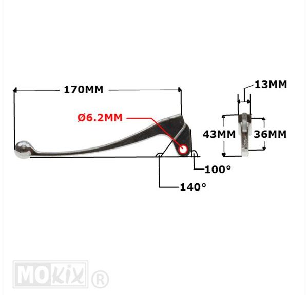 Hevel Links Yamaha FS1-DX/RD50M Aluminium - MKX