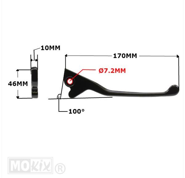 Hevel L/R Piaggio Runner-SP Zwart - MKX