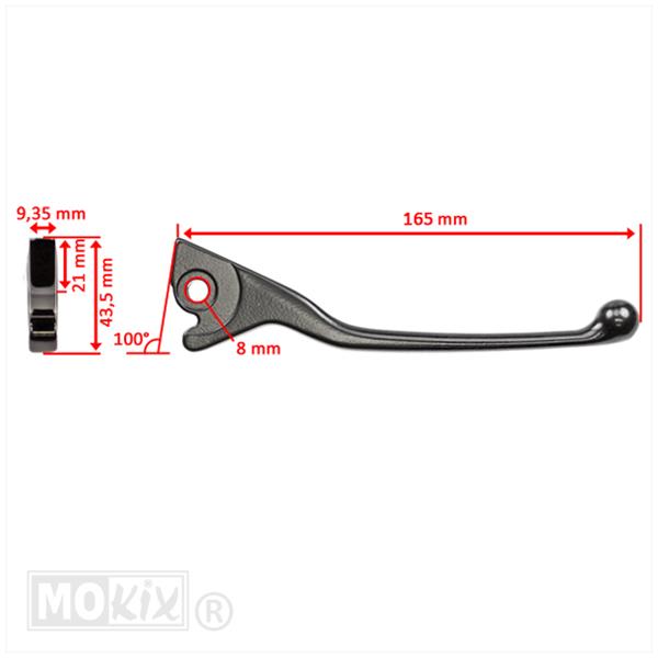 Hevel L/R Piaggio ZIP/NRG-MC Zwart