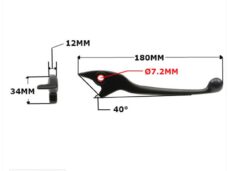 Hevel Rechts Honda MB/MBX/NSR/Bali 50/80 Zwart - MKX