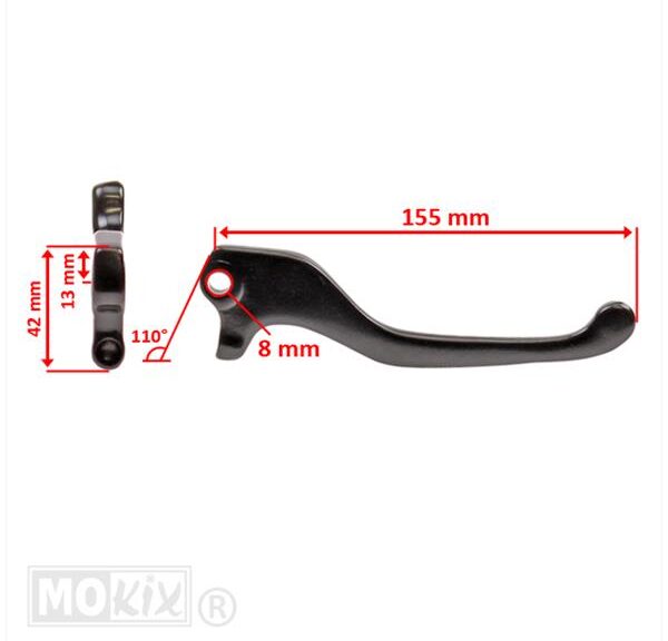 Right Lever Yamaha BW'S NG Black - MKX