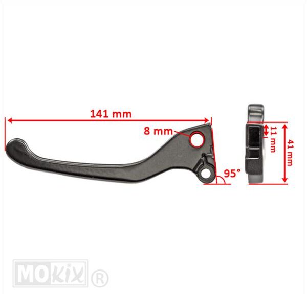 Hevel Links Yamaha BW'S N-G Zwart - MKX
