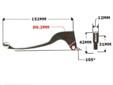 Hevel Links Kymco AGILITY/DINK/K12/PEOPLE ALU - MKX