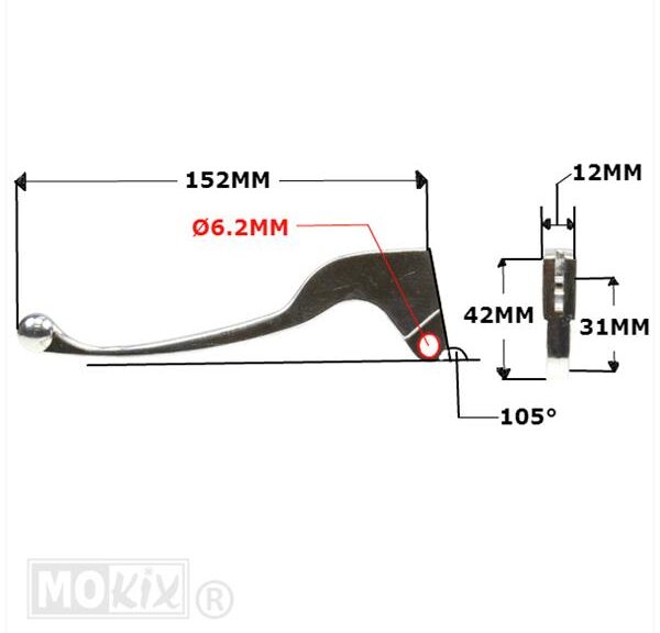 Hevel Links Kymco AGILITY/DINK/K12/PEOPLE ALU - MKX
