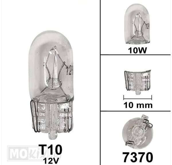 Lamp T10  12V 10W (1) - Bollard
