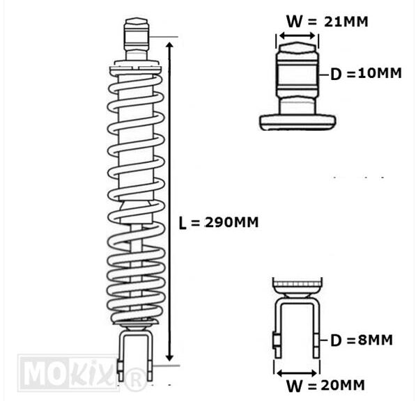 Schokbrekerset Honda Scoopy OT MDI 290mm