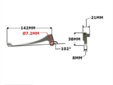 Hevel Links SYM MIO Aluminium - MKX