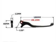 Hevel L/R Piaggio Beverly SP. Zwart - MKX