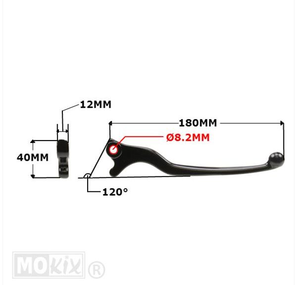 Hevel L/R Piaggio Beverly SP. Zwart - MKX