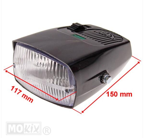 Koplamp Vespa Citta F622/N Zwart - Bosatta