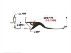 Hevel Rechts Peugeot Tweet/Orbit 185mm Aluminium - MKX