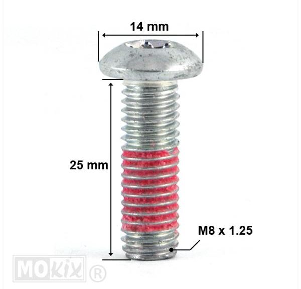 Remschijfbout M8x25 (1.25)  PEU Viva City 3 ORG - Peugeot