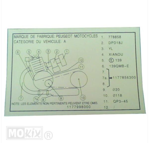 Type Goedkeur Sticker Peugeot