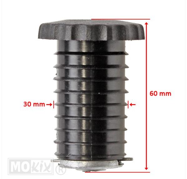 Tankdop Puch Maxi Zwart + Slot - Supertec