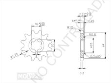 Voortandwiel Suzuki TSX 14tands - IGM