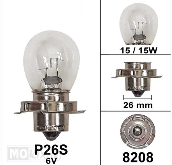 Lamp P26S  6V 15W (1)