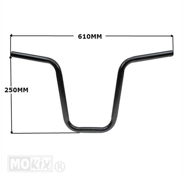 Stuur Vespa Citta/Honda Camino Zwart Supertec
