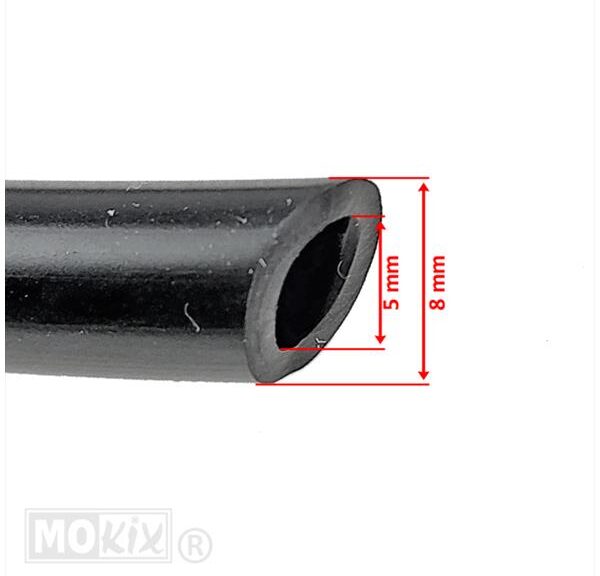 Benzineslang 5x8 PVC Zwart 10mtr Supertec