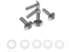 Schroefset M5x16 Hexagon + Nylon Chroom (5) - Bollard