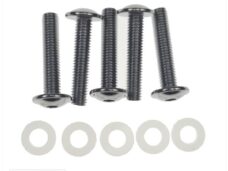 Schroefset M5x25 Hexagon + Nylon Chroom (5)