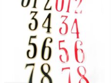 Nummerkit Zwart/Goud-WIT/Rood 200stuks 11cm
